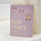 Foxy Originals Birthstone Earrings Gold huggie hoop and stud set — Cloud Nine Pajamas