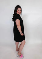 Dress Pleated with Pockets - Bamboo | Black Beauty