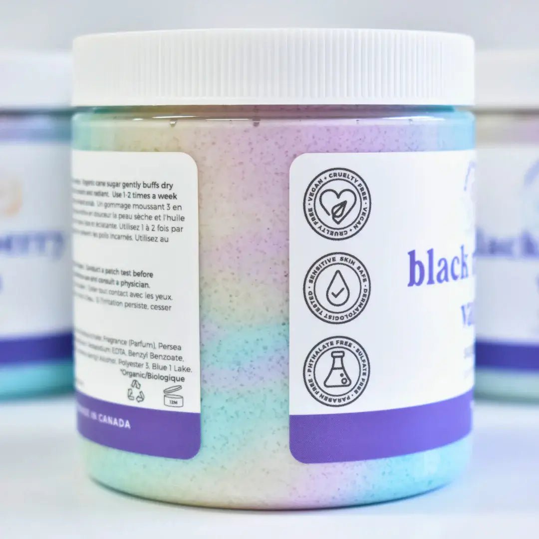 Black Raspberry Vanilla Sugar Scrub - Small Batch Soaps - Cloud Nine Pajamas