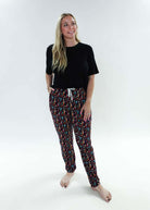 unisex bamboo jogger arcade video game print Bob's sleepwear Co