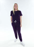 Blackberry Amethyst Tee & Jogger Bamboo PJ Lounge Set women's purple loungewear tee and jogger set Georgia Rylan