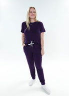 Blackberry Amethyst Tee & Jogger Bamboo PJ Lounge Set women's purple loungewear tee and jogger set Georgia Rylan