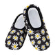 SNOOZIES Skinnies Lightweight Slipper Socks black daisy