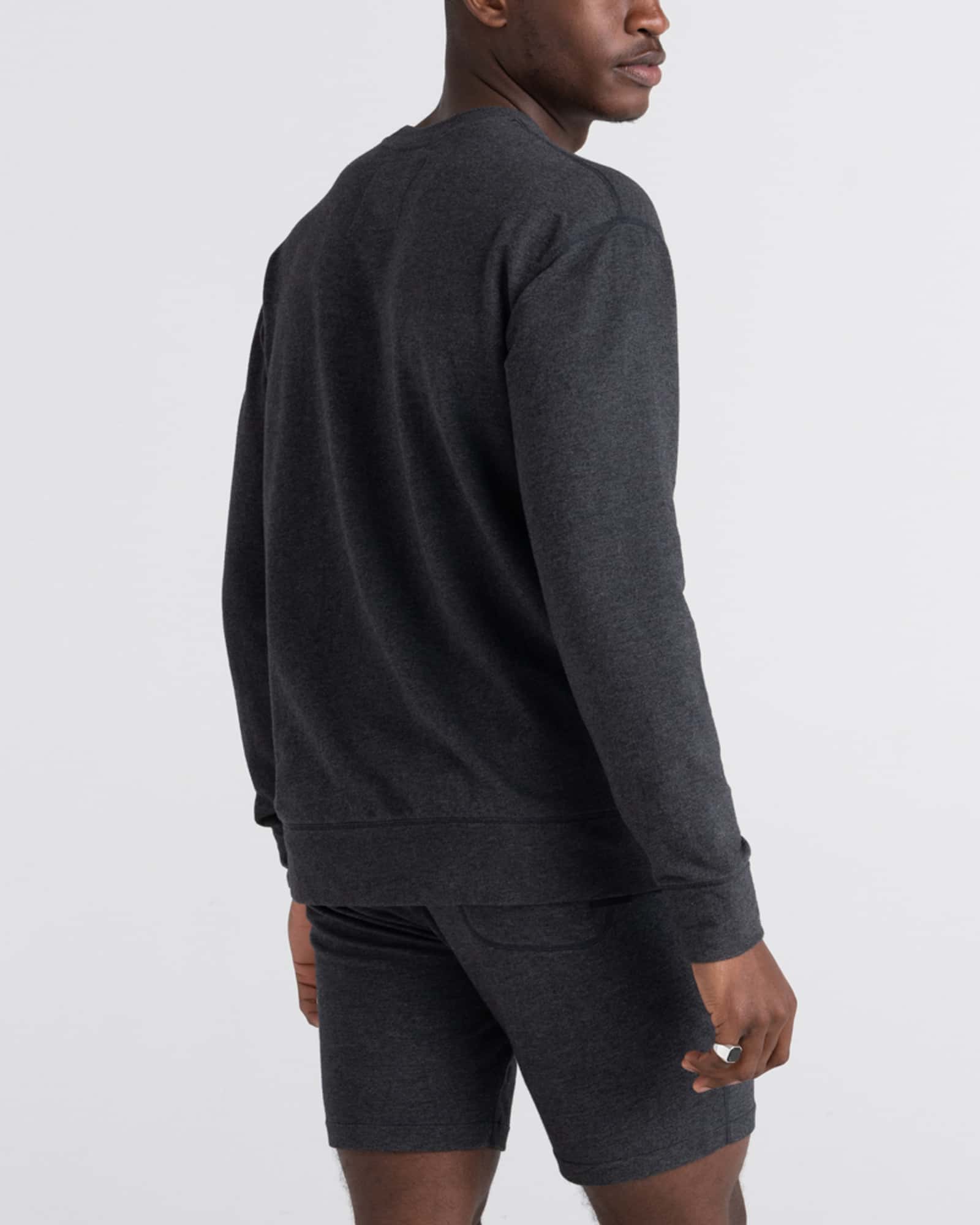 men's 3six five crew in black heather by SAXX