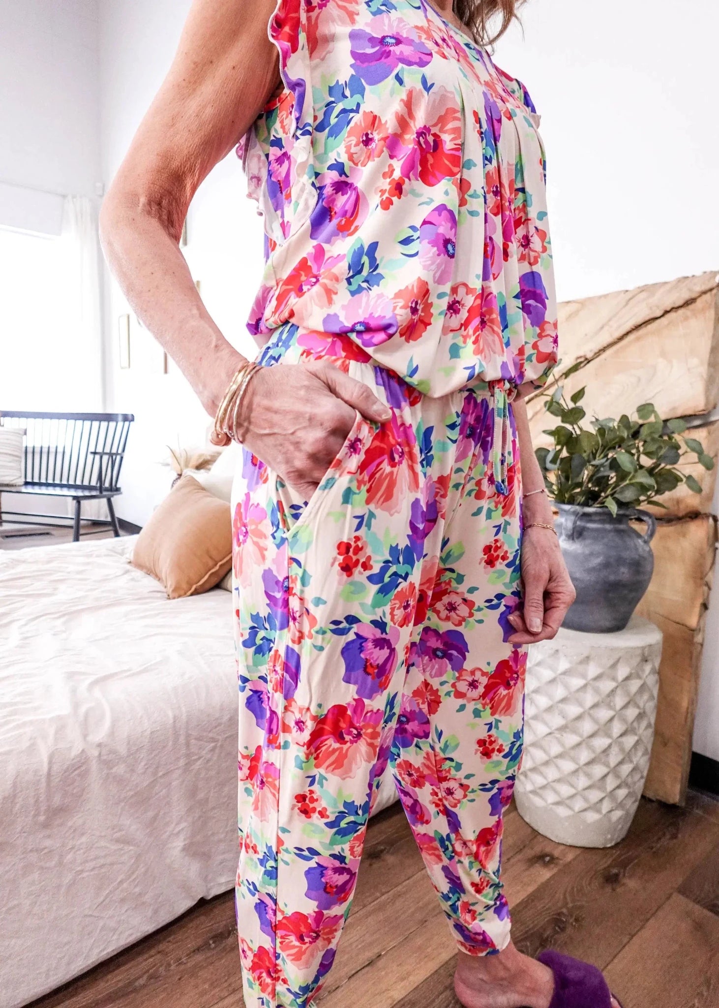 Flutter Top & Jogger PJ Set - Bamboo | Blooming Love georgia rylan 