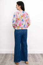 Blue Sky Clothing Co. Patti Cotton Cardigan – Pink Bouquet Floral Knit - Blue Sky Clothing Co - Cloud Nine Pajamas