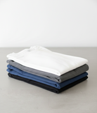 bobs bamboo sleep tee bundle in white, charcoal, denim blue and black