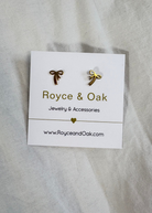 bow earring gold royce and oak