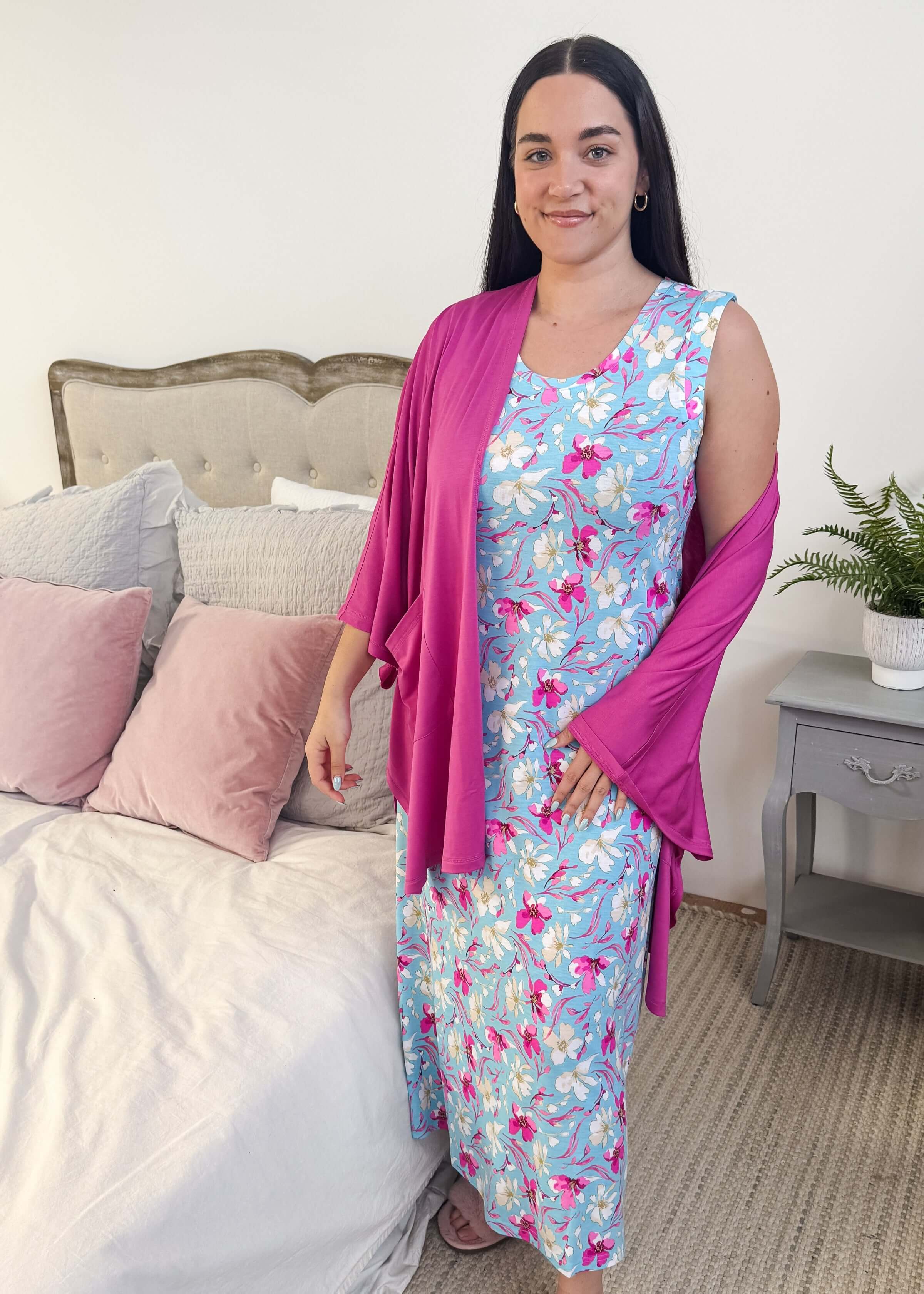 Cardigan Pockets Breathable Cool Girl Pink