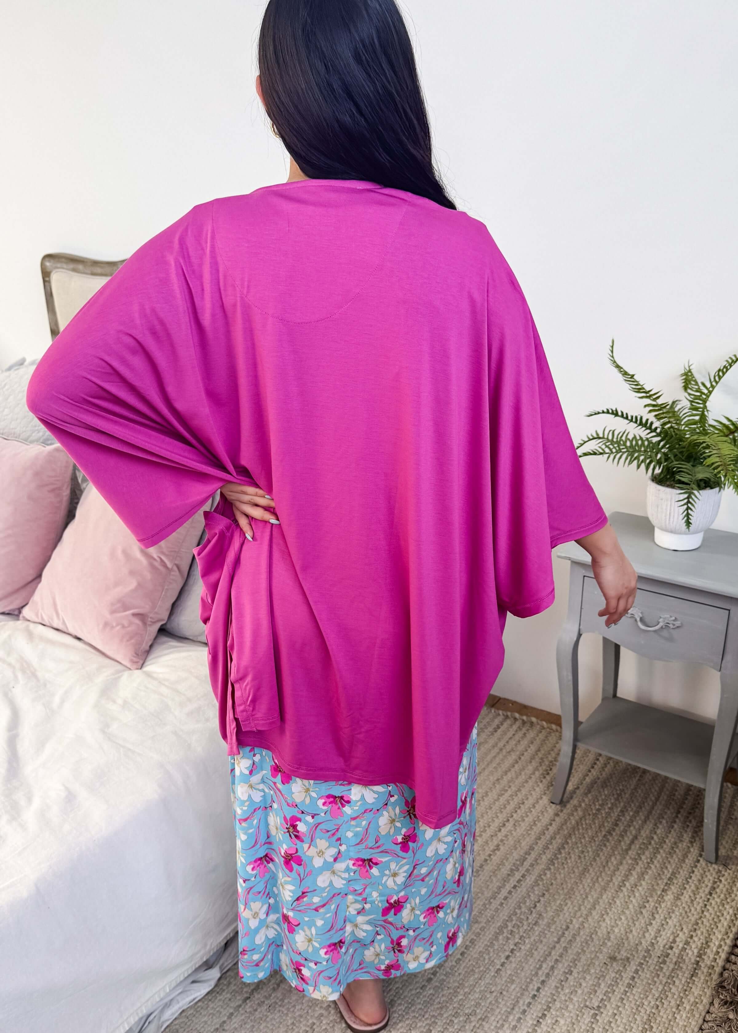 Cardigan Pockets Breathable Cool Girl Pink