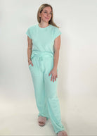 Summer Vibes PJ Tee/Wide Leg Pant Set