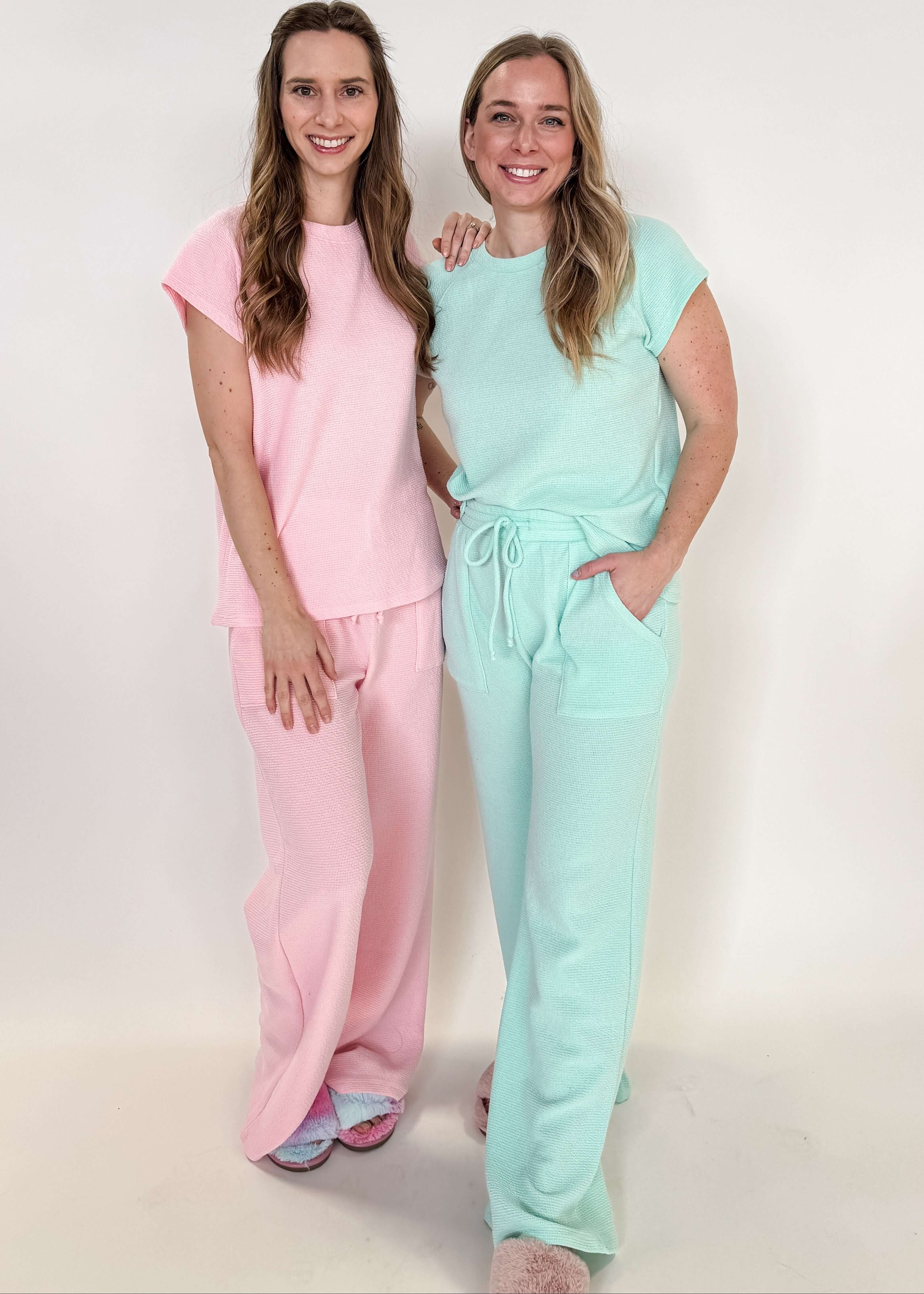 Summer Vibes PJ Tee/Wide Leg Pant Set