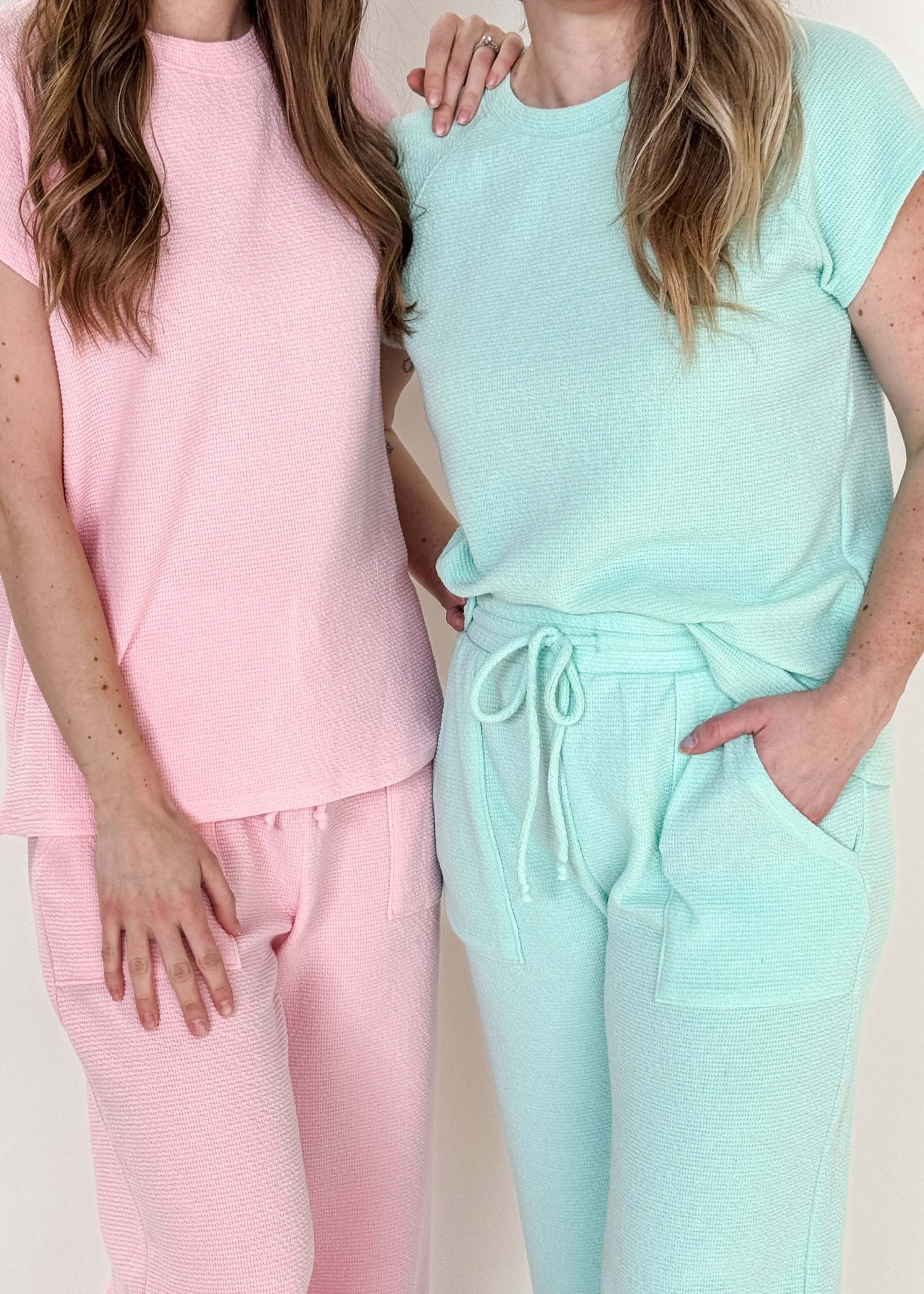 Summer Vibes PJ Tee/Wide Leg Pant Set