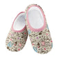Snoozies Skinnies Lightweight Slipper Socks in Coffee Print - Non-skid Soles
