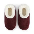 Snoozies Plush COZY Slipper Socks Cozy Corduroy Cabernet