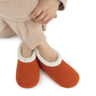 Snoozies Plush COZY Slipper Socks Cozy Corduroy rust