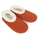 Snoozies Plush COZY Slipper Socks Cozy Corduroy rust