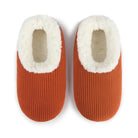 Snoozies Plush COZY Slipper Socks Cozy Corduroy rust