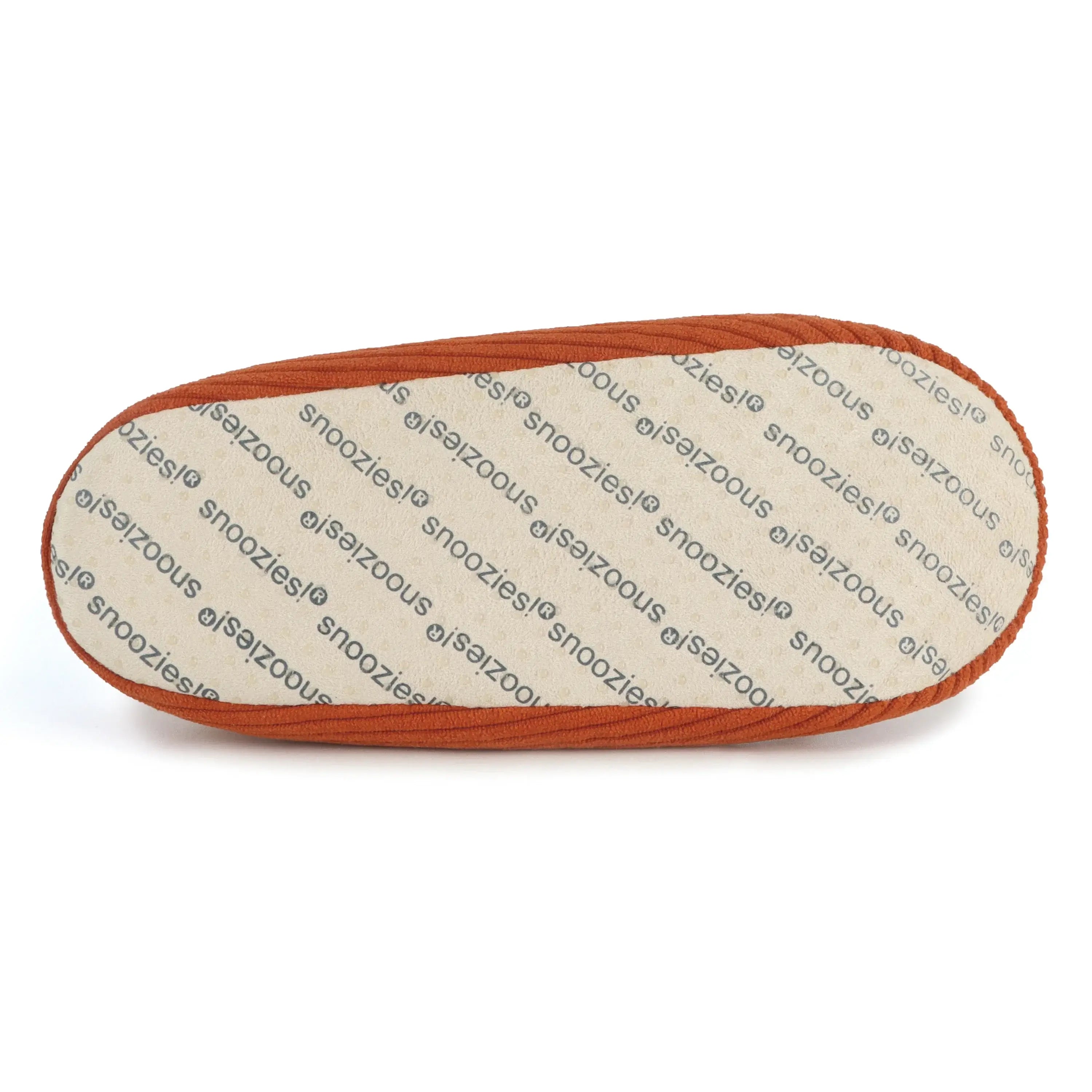 Snoozies Plush COZY Slipper Socks Cozy Corduroy rust