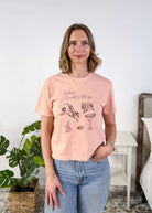 Sunset & Margs Crew Fit Cropped Graphic Tee