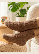 Cozy Cabin Lounge Socks – Marshmallow - Soft Fluffy Slouch Socks - Lounge By Jan Marie - Cloud Nine Pajamas