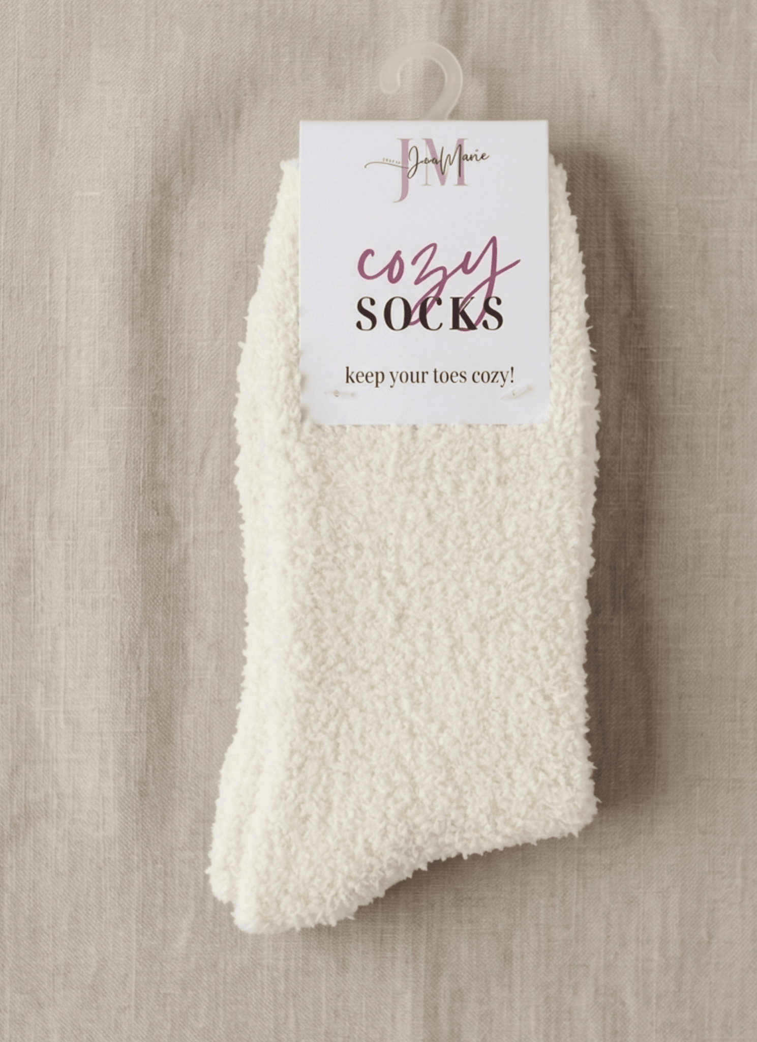 Cozy Cabin Lounge Socks – Marshmallow - Soft Fluffy Slouch Socks - Lounge By Jan Marie - Cloud Nine Pajamas