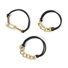 black bracelet hair tie