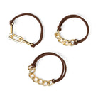 brown bracelet hair tie