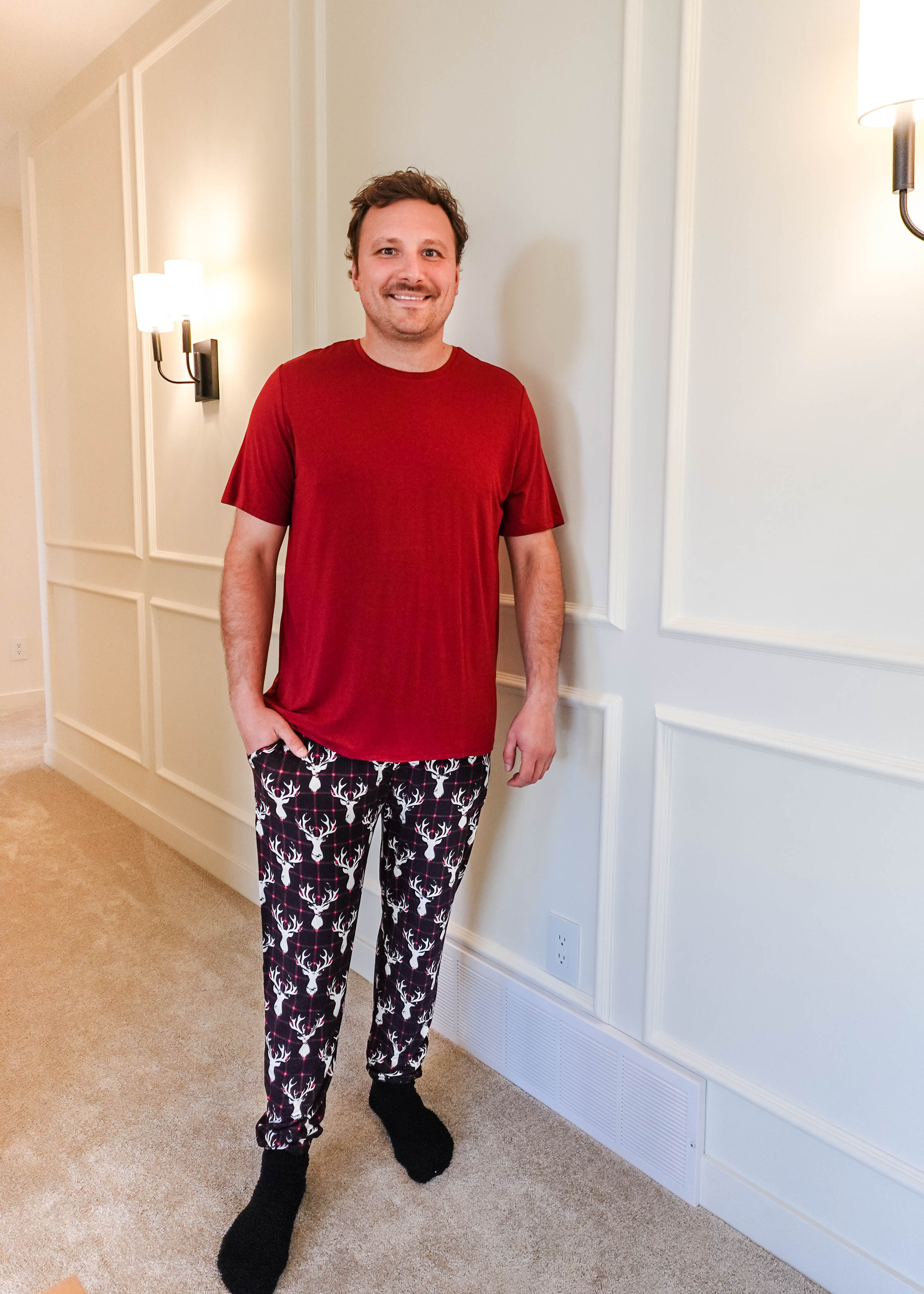 bamboo unisex tee shirt in bright red for men women adults and teens, super soft sweat wicking bamboo. 