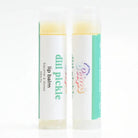Dill Pickle Lip Balm packaging showcasing crunchy and tart flavor in a lip balm tube.