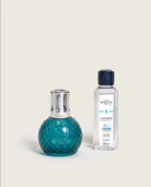 Maison Berger Paris Disco Fragrance Lamp Gift Set featuring a teal lamp and fragrance bottle.