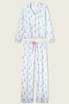 women's pointelle soft pj set with dogs wearing scarves and hats print by PJ Salvage