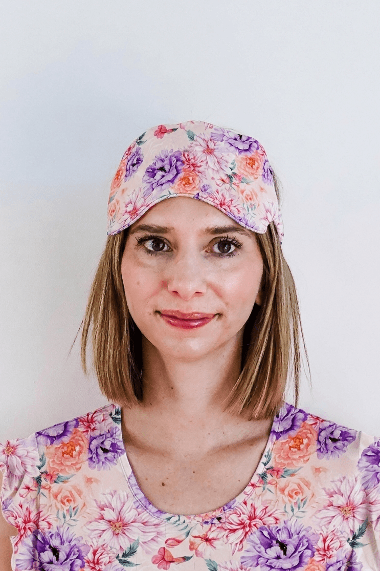 dream in blooms eye mask bamboo on model 
