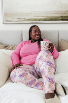 Dream In Blooms Long Sleeve Top & Jogger Bamboo Lounge Set - Georgia Rylan - Cloud Nine Pajamas