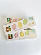 Easter Egg Salted Caramel - 4 piece box featuring colorful candy-coated chocolates.