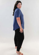 WOMEN'S denim blue essential bamboo tee GEORGIA RYLAN