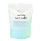 Eucalyptus Mint Bubbly Bath Salts Mini Bag 120g packaging with light colors and bubble salt texture