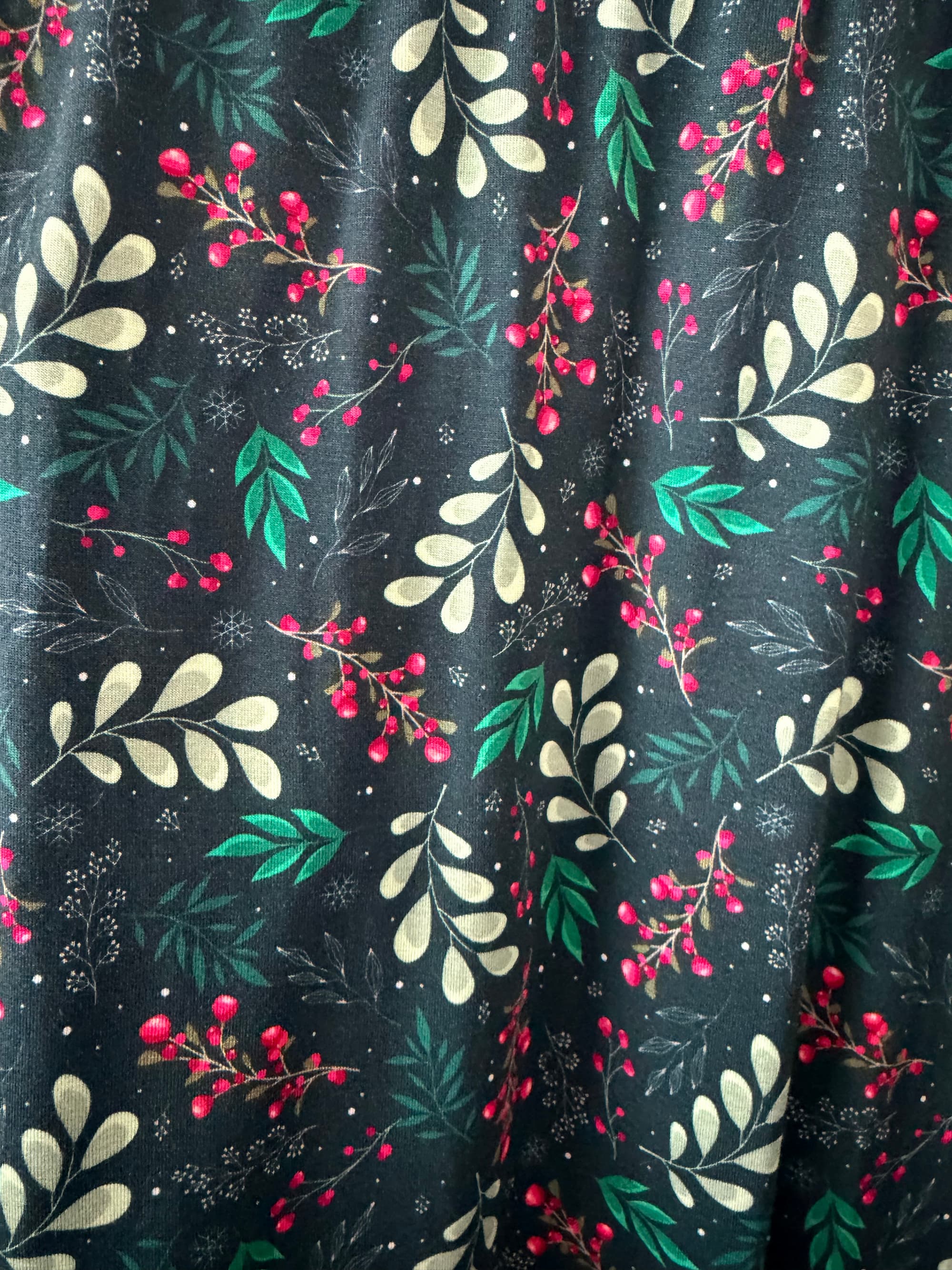 Bob's Sleepwear Co. Evergreen Dreams bamboo print swatch — Cloud Nine Pajamas Edmonton
