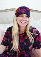 women's bamboo eye mask for sleep in floral print georgia rylan