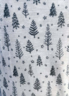 woman's holiday waffle knit pj set with thermal fabric and spruce tree print - Splendid