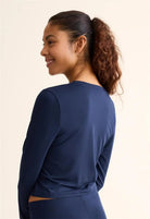 Fleur't TENCEL Modal Cropped Henley Top
