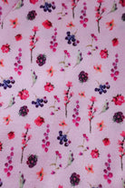 Flora's Garden Print Tee Floral Jogger PJ Set Bamboo - close up of the print on the pants