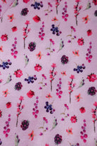 Flora's Garden Print Tee Floral Jogger PJ Set Bamboo - close up of the print on the pants