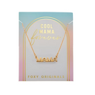 Forever Mama Necklace in 14K Gold featuring balloon-style lettering spelling 'MAMA' on a delicate chain.