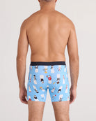 men's comfort boxer briefs with ball pouch technology by saxx - 2 pack gift box in frosty gamer