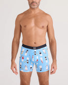 men's comfort boxer briefs with ball pouch technology by saxx - 2 pack gift box in frosty gamer