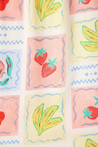 Frutta Fresca Summer Harvest Button Up Top & Short Set PJ Salvage fabric featuring colorful fruit patterns.