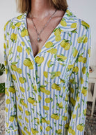 Georgia Rylan Bamboo Button-Up Nightshirt | Limoncello Print -Georgia Rylan- Cloud Nine Pajamas