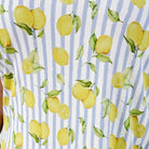 Limoncello lemon and blue stripe print Georgia Rylan Bamboo