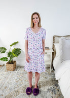 Georgia Rylan Bamboo V-Neck Nightshirt with Pockets | Happy Campers